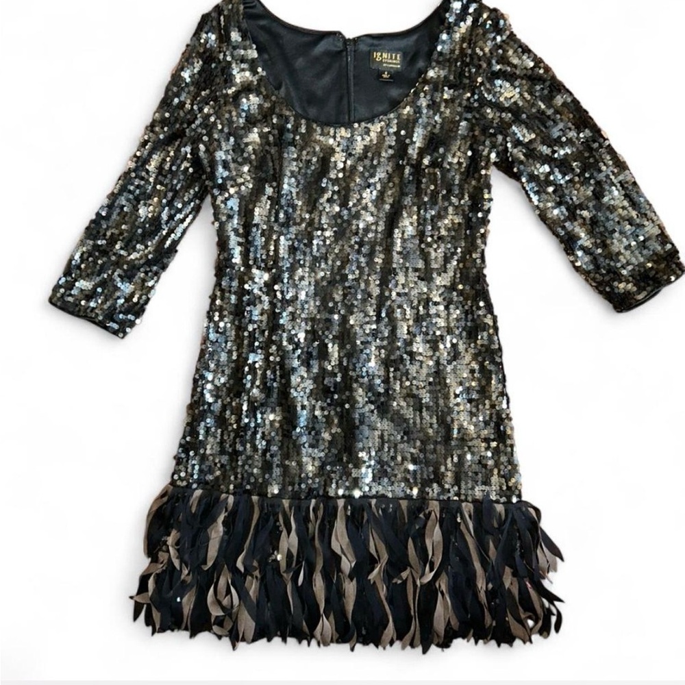 Black Sequin Dress
